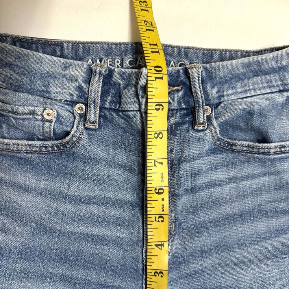American Eagle Curvy Super High Waisted Baggy Wide Leg Cargo Jeans Size 00 Reg - Picture 10 of 14